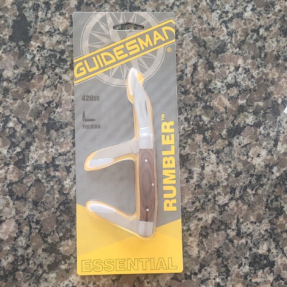Guidesman® Rumbler  420 Stainless Steel Folding 3 Blade Knife NWT